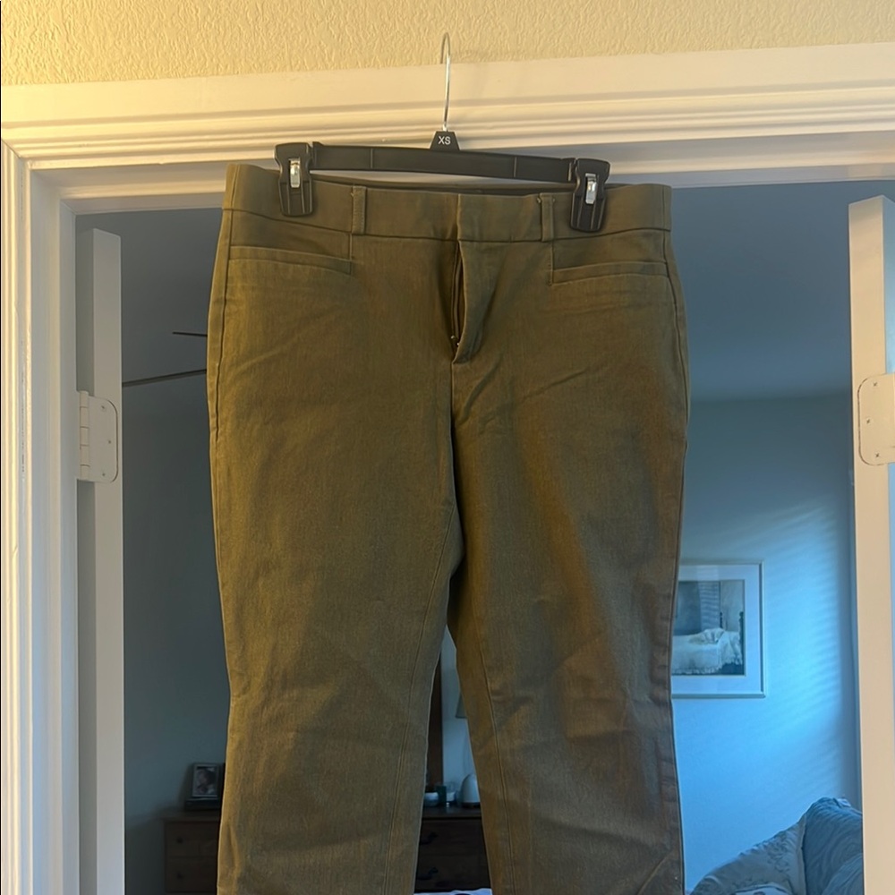 Banana Republic Straight Leg Pants - Olive Green